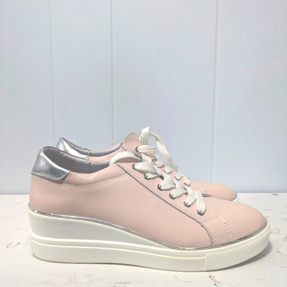Bonavi Lace Up Leather‎ Sneaker Pink Size UK 40 US 9.5